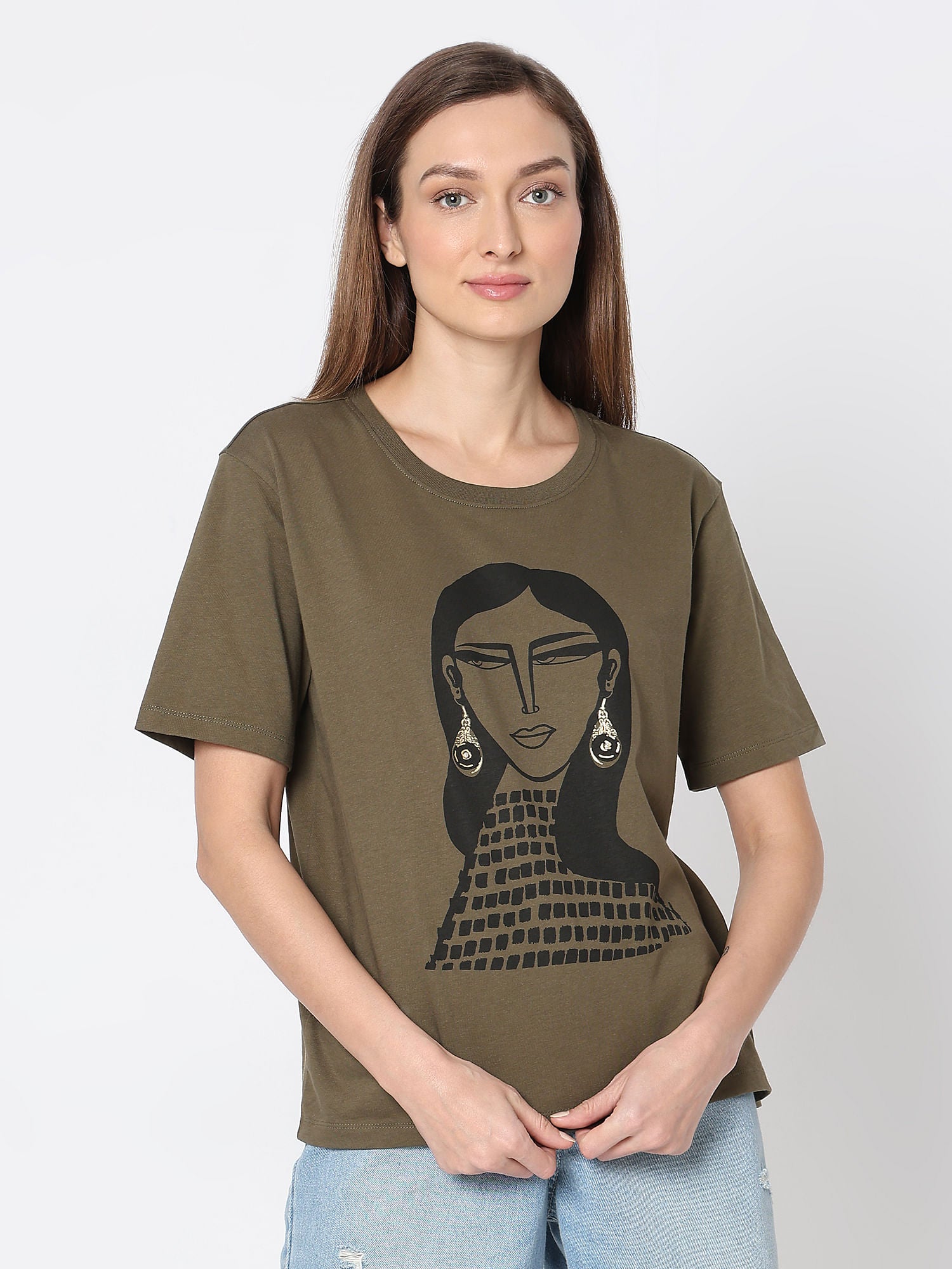 Green Graphic Print T-Shirt