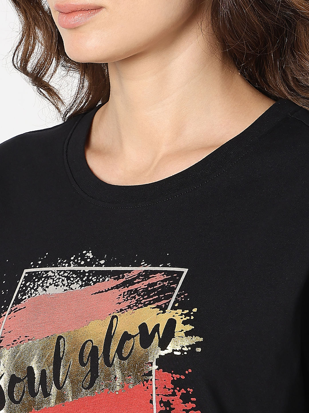 Black Graphic Print T-Shirt