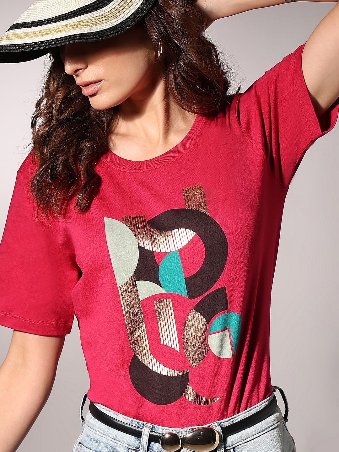 Red Graphic Print T-Shirt