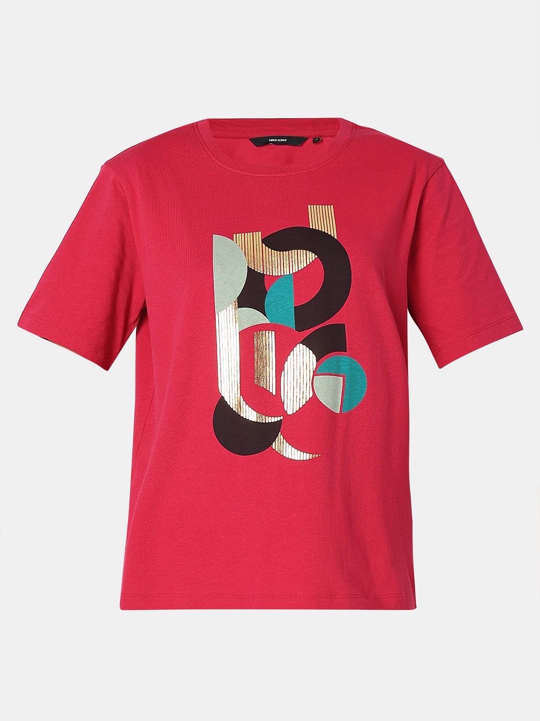 Red Graphic Print T-Shirt