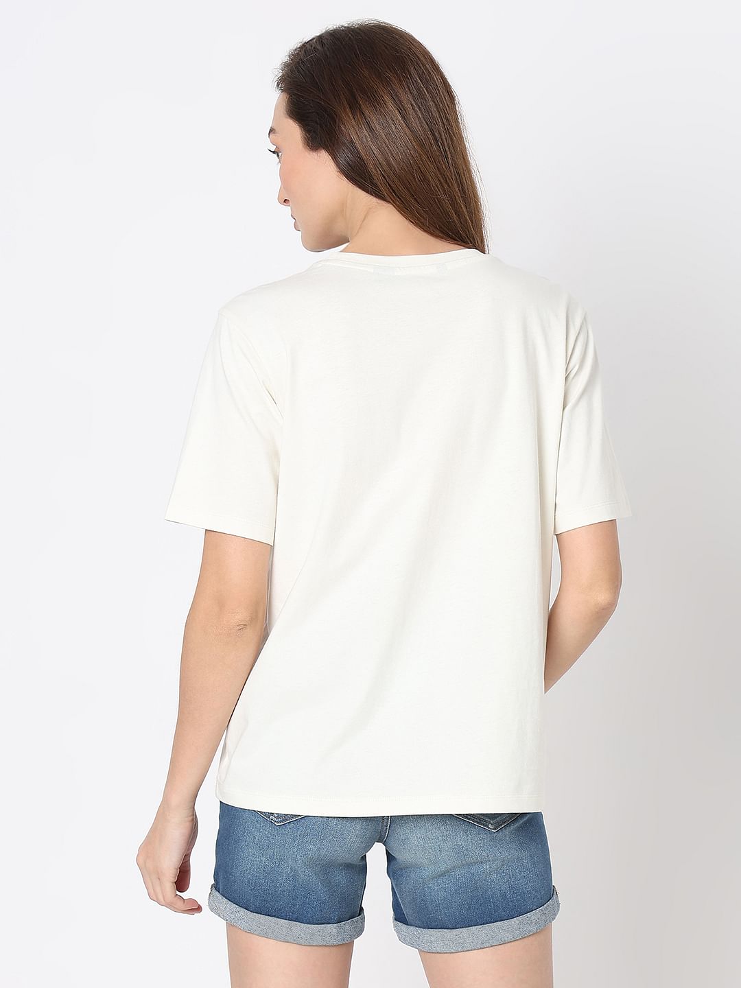 White Graphic Print T-Shirt