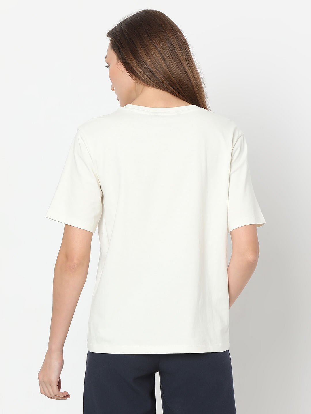 White Floral Print T-Shirt