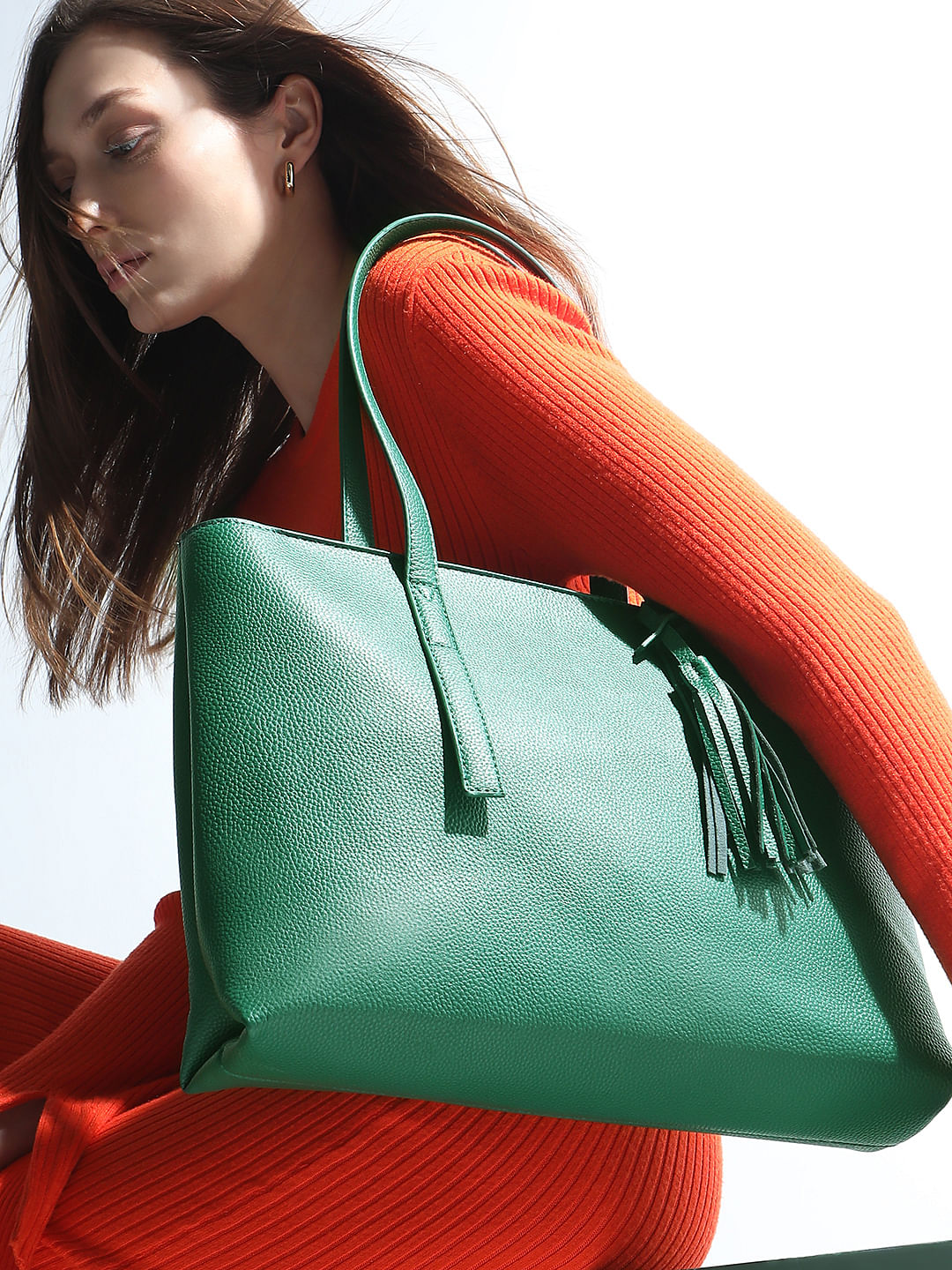 Tote Bag Vero Moda Bags India Green Tote Bag1