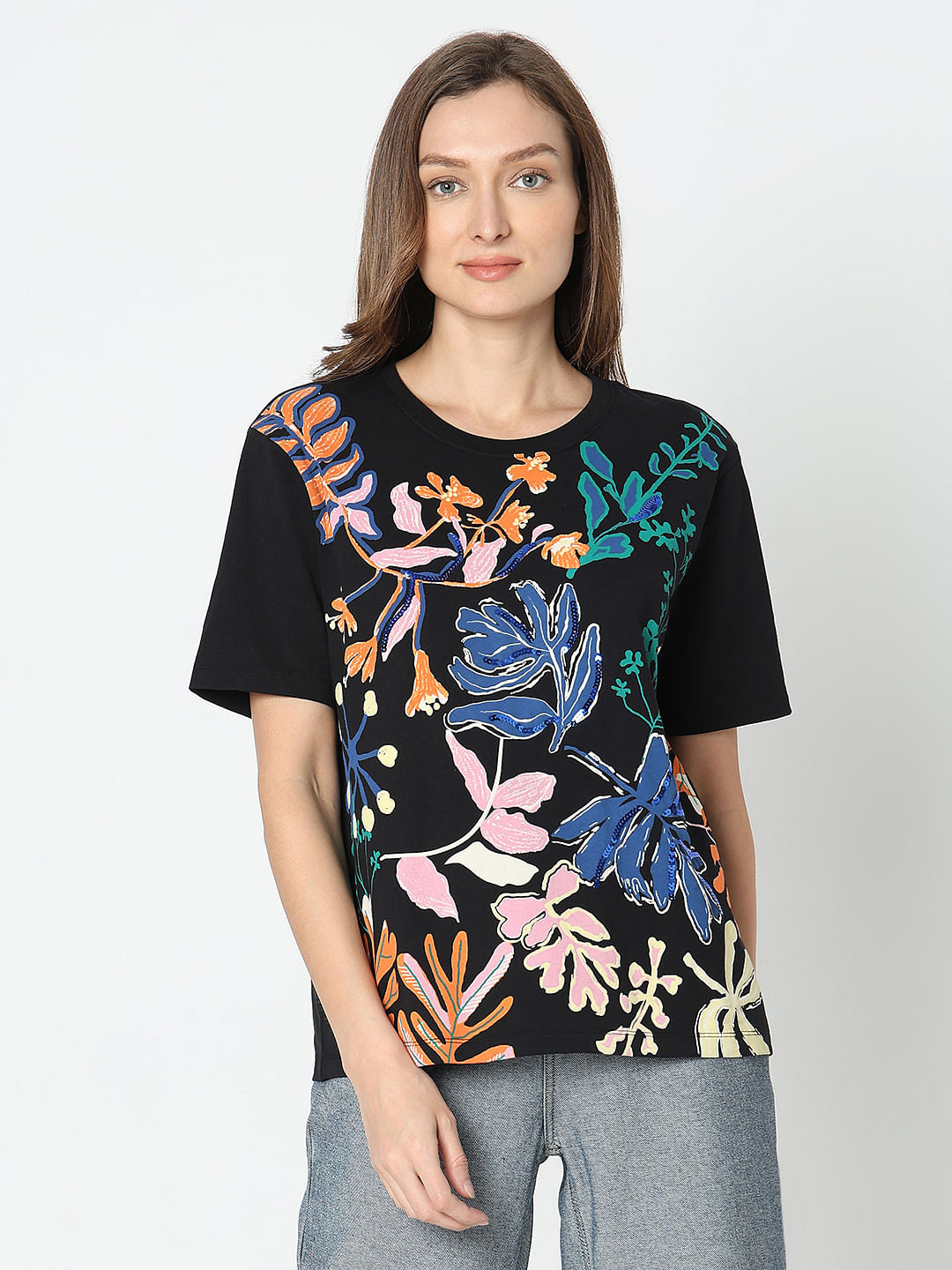 Black Printed T-Shirt