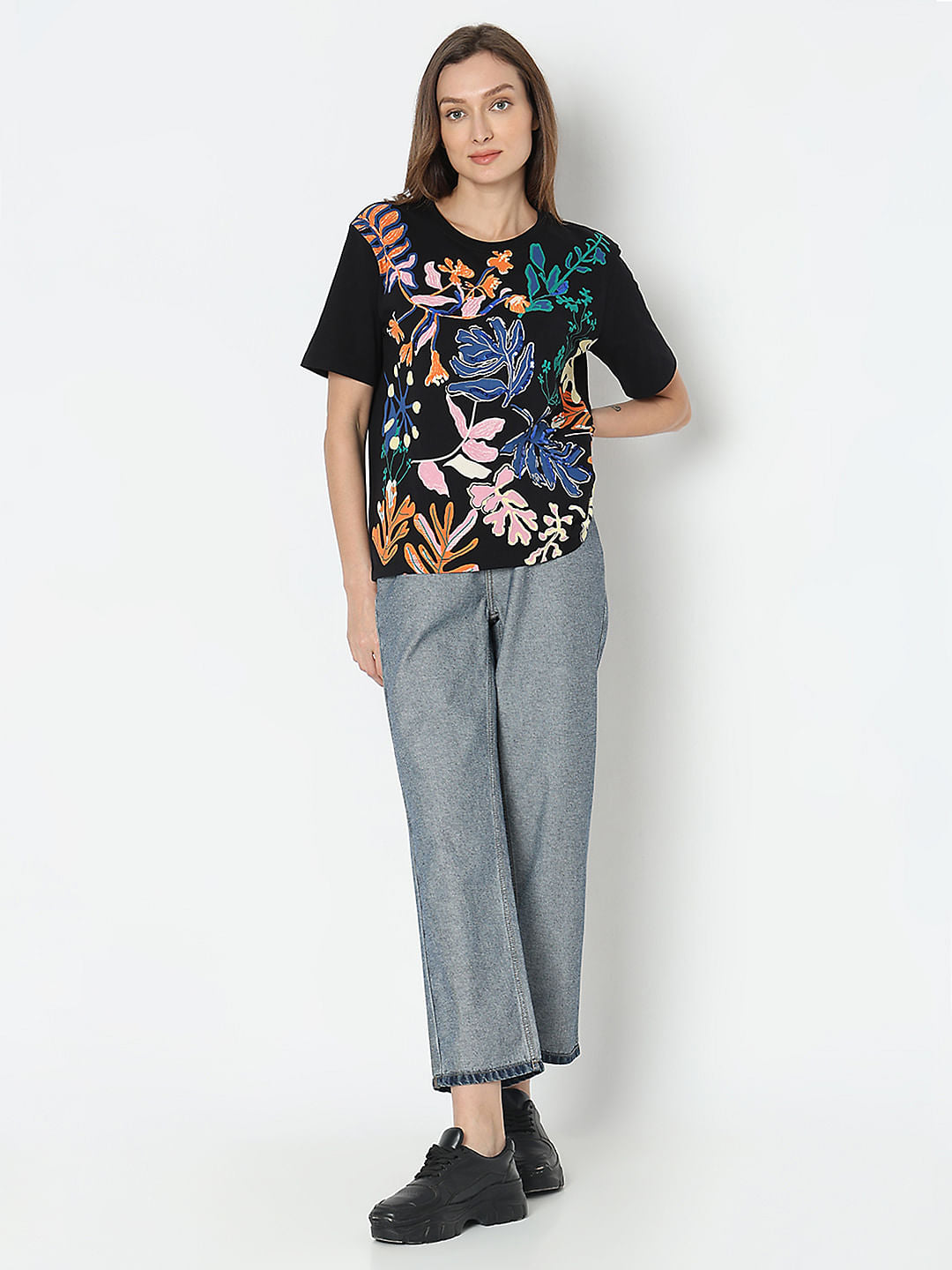 Black Printed T-Shirt