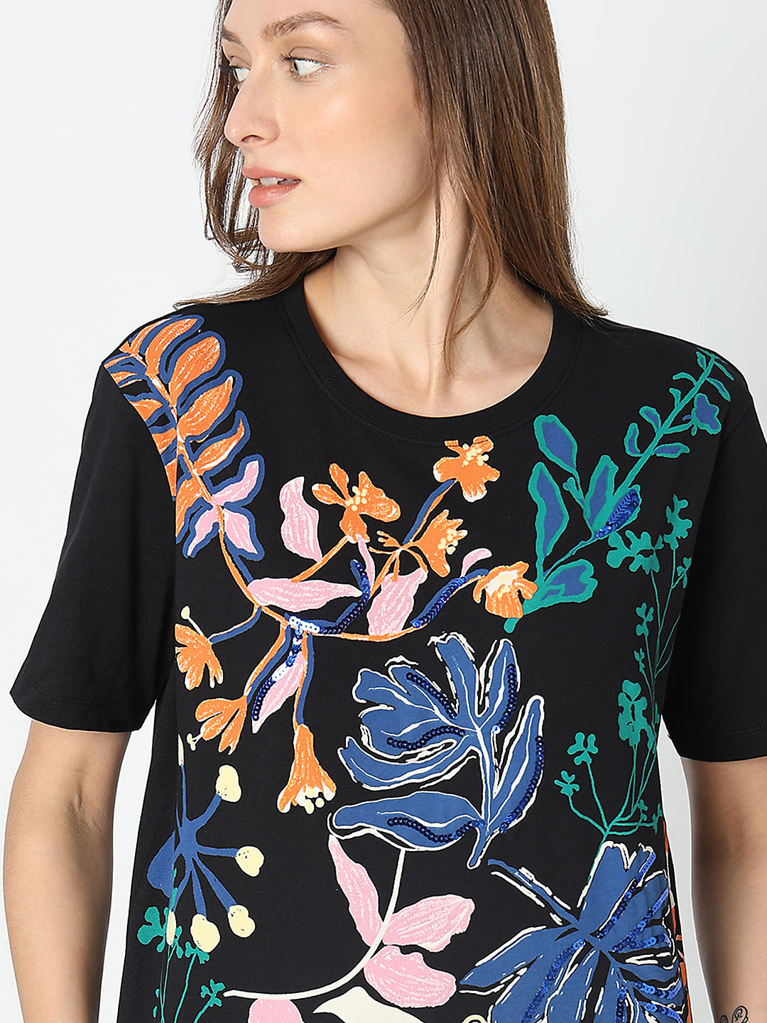 Black Printed T-Shirt