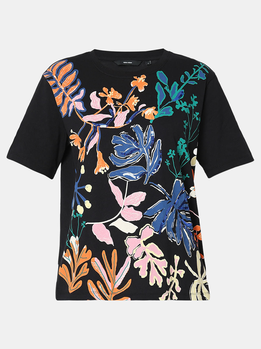 Black Printed T-Shirt