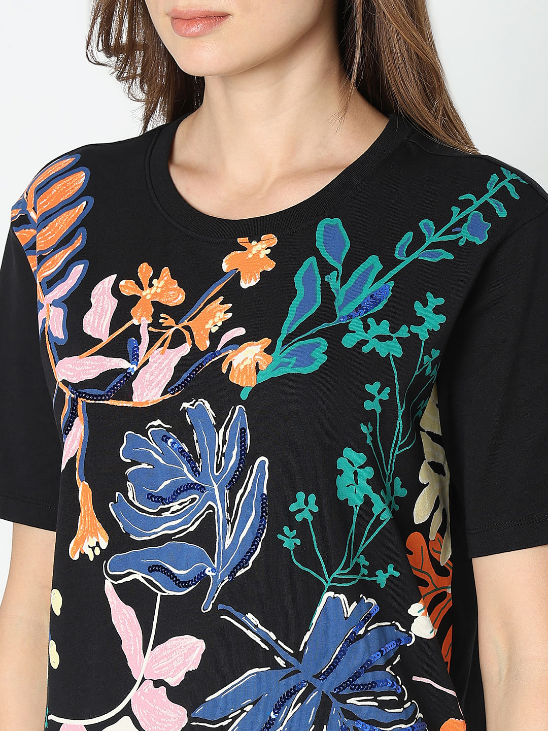 Black Printed T-Shirt
