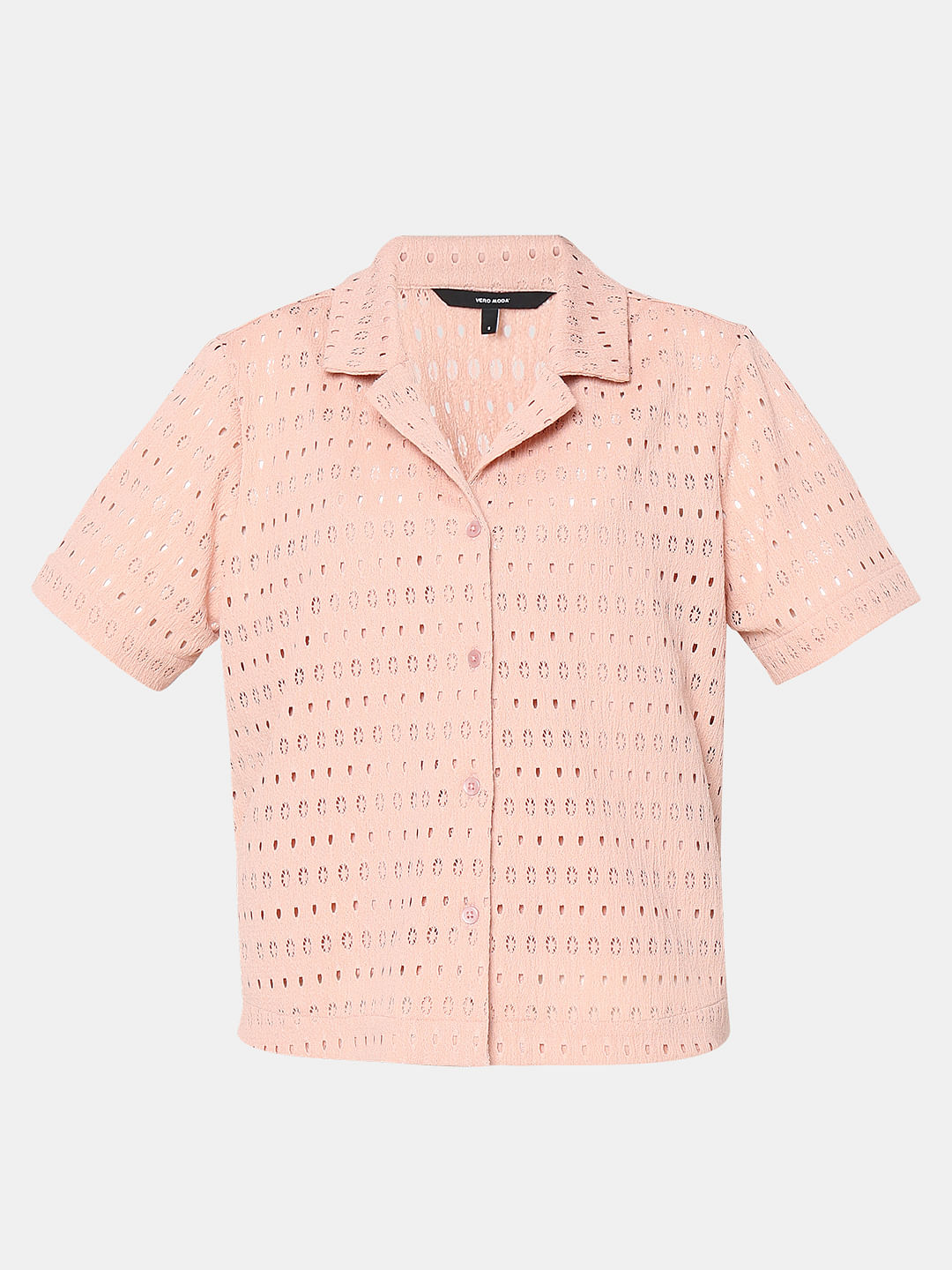 Peach Textured Shirt