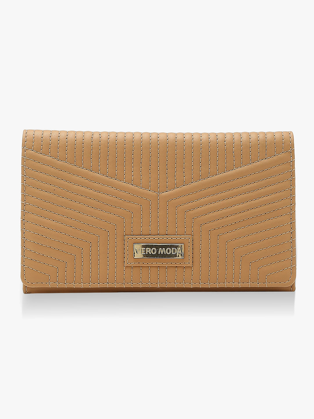 Beige Two-Fold Wallet Wallet
