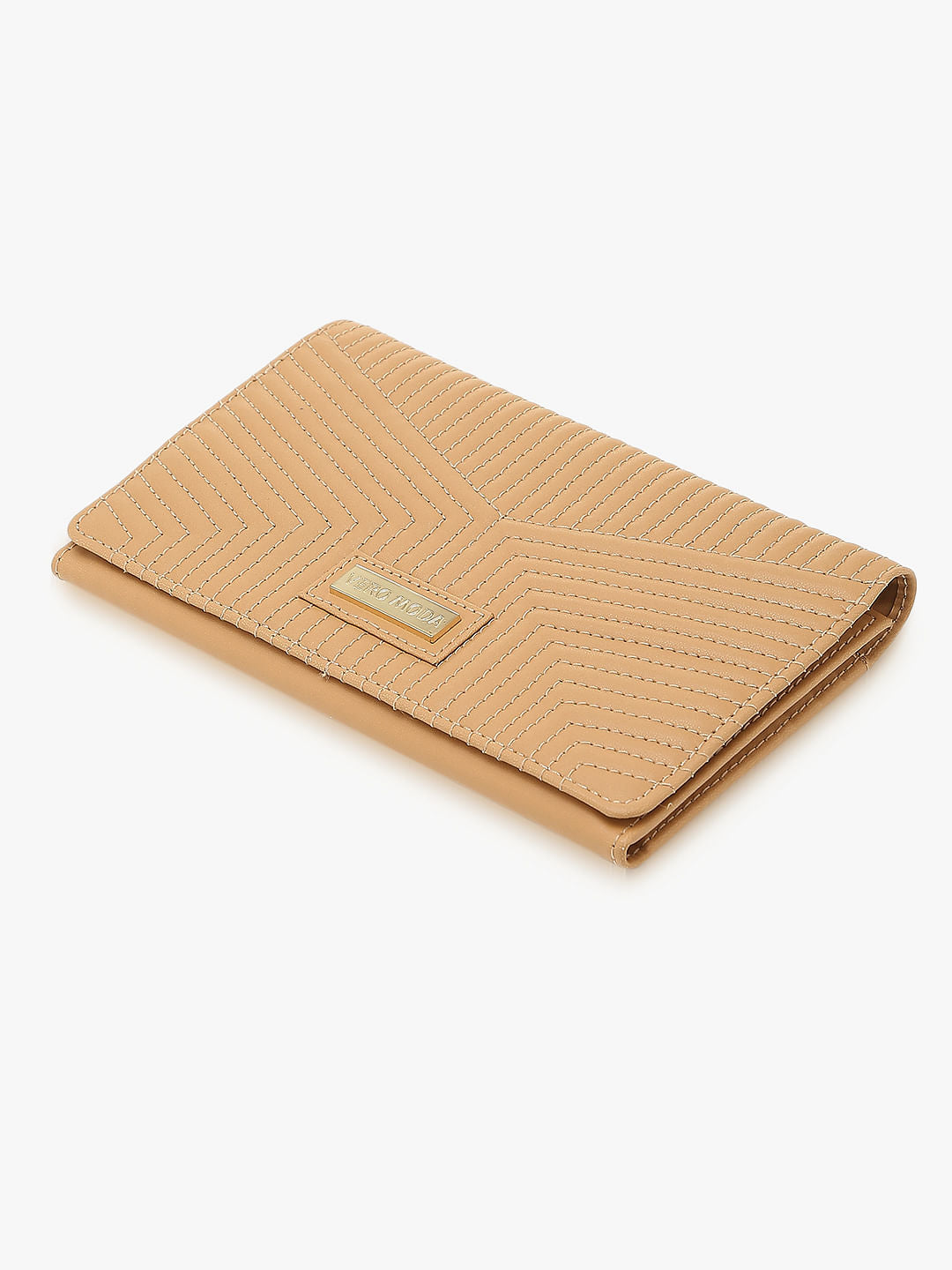 Beige Two-Fold Wallet Wallet
