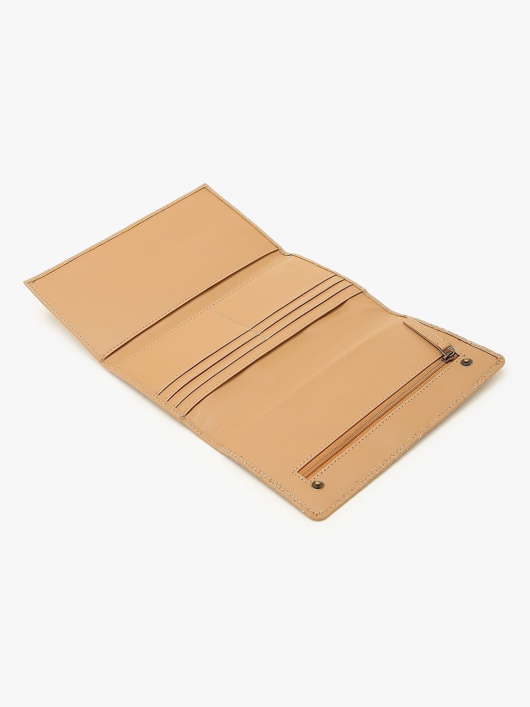 Beige Two-Fold Wallet Wallet