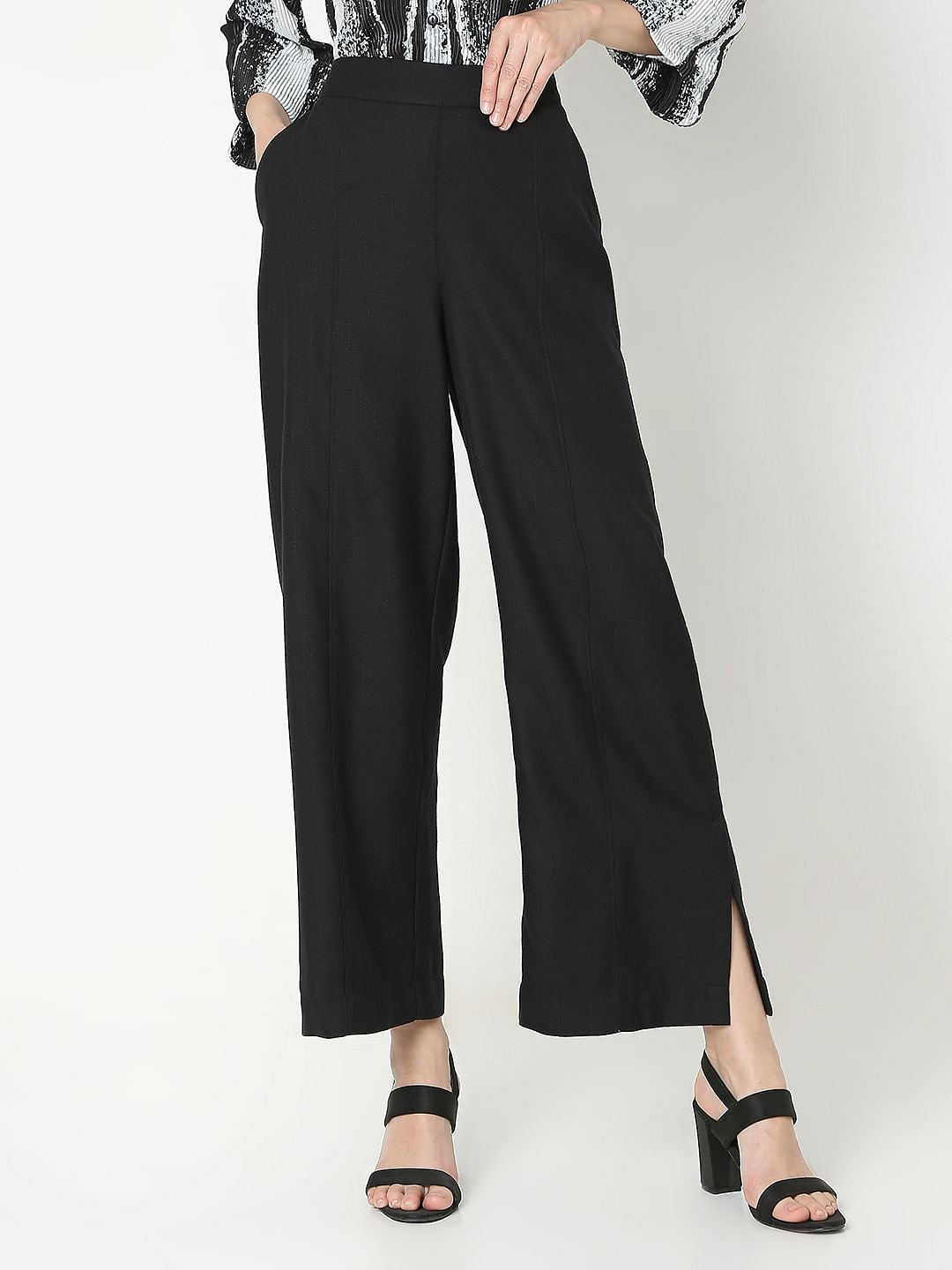 Black High Rise Pants