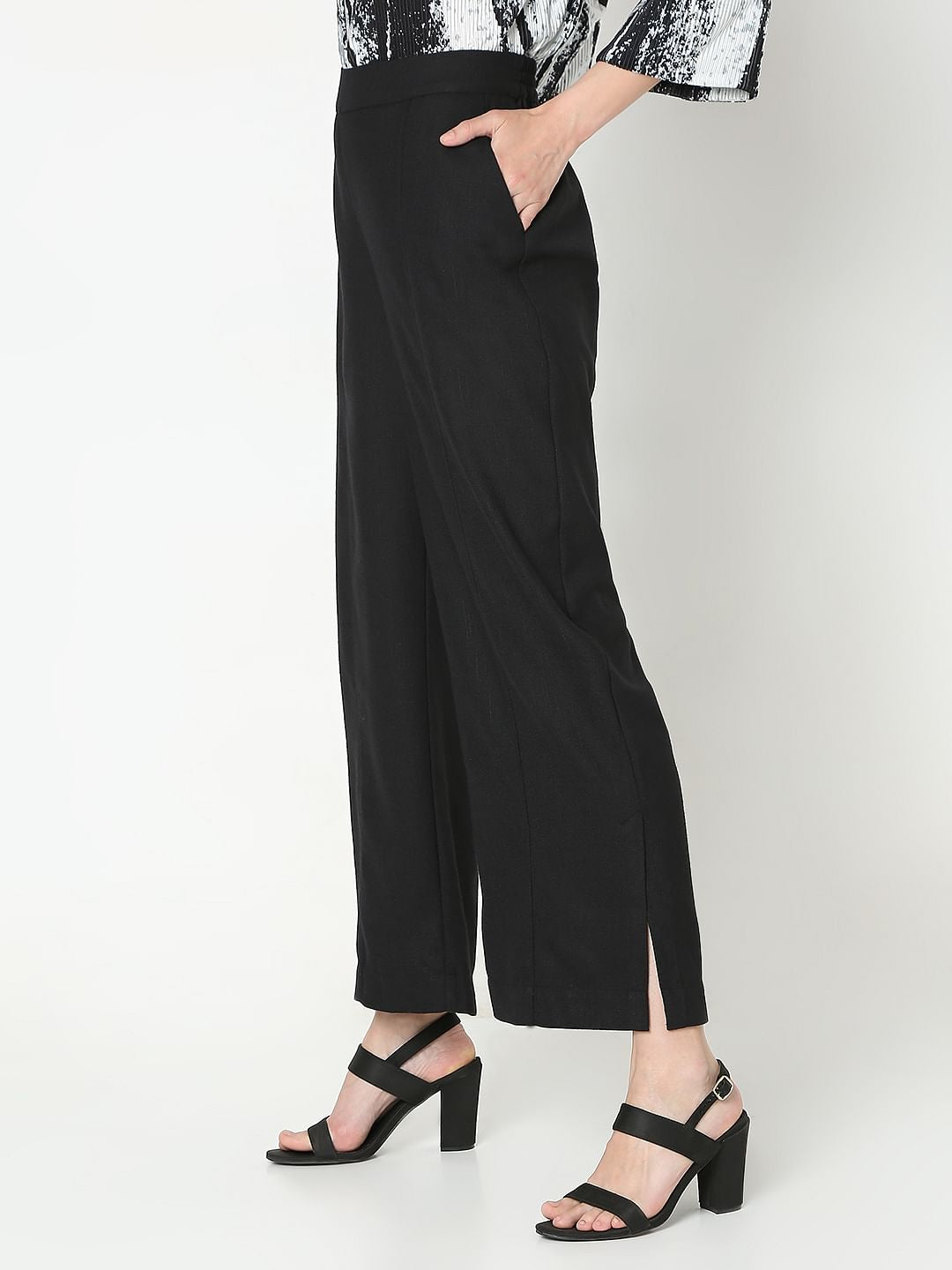 Black High Rise Pants