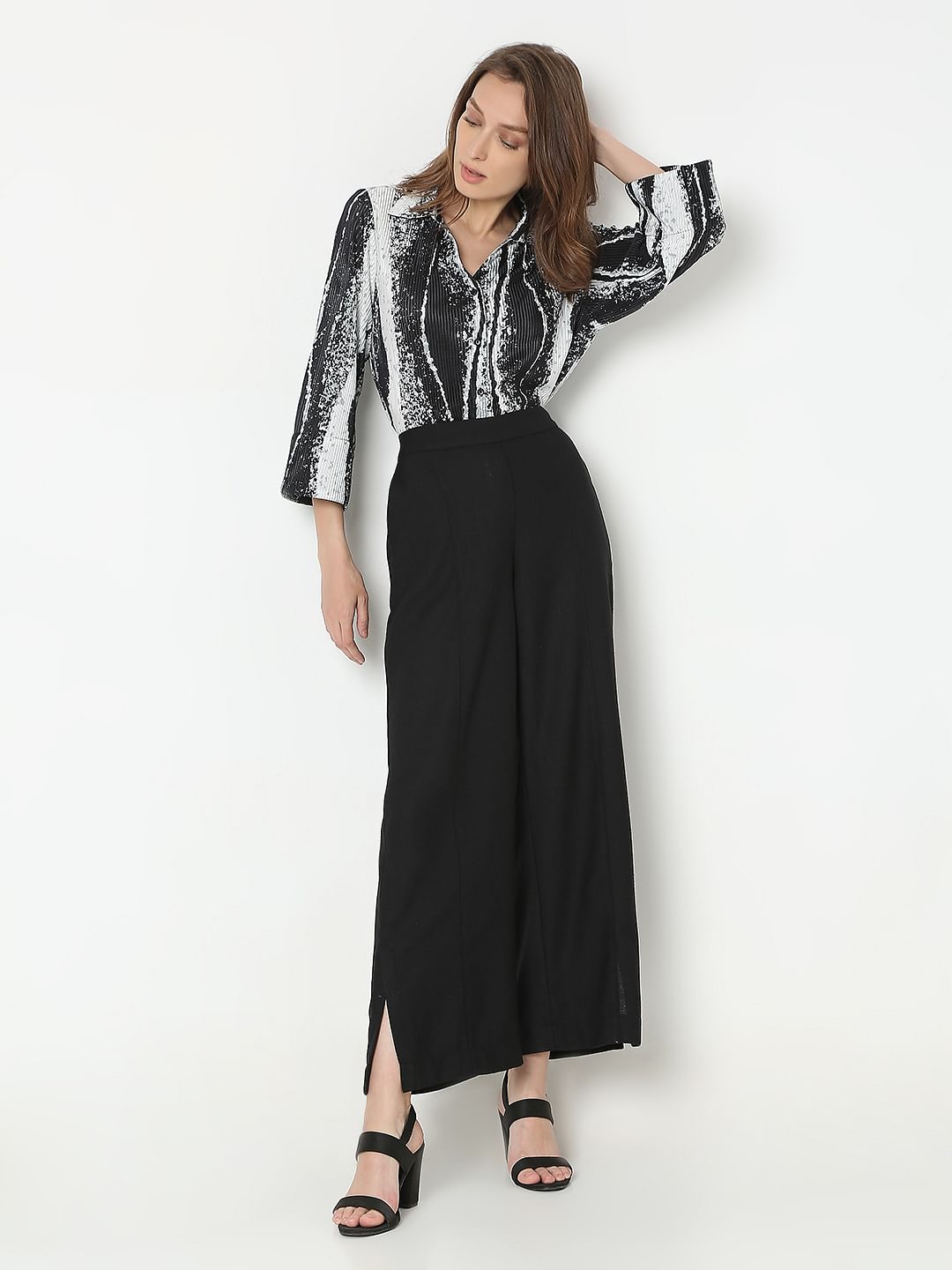 Black High Rise Pants