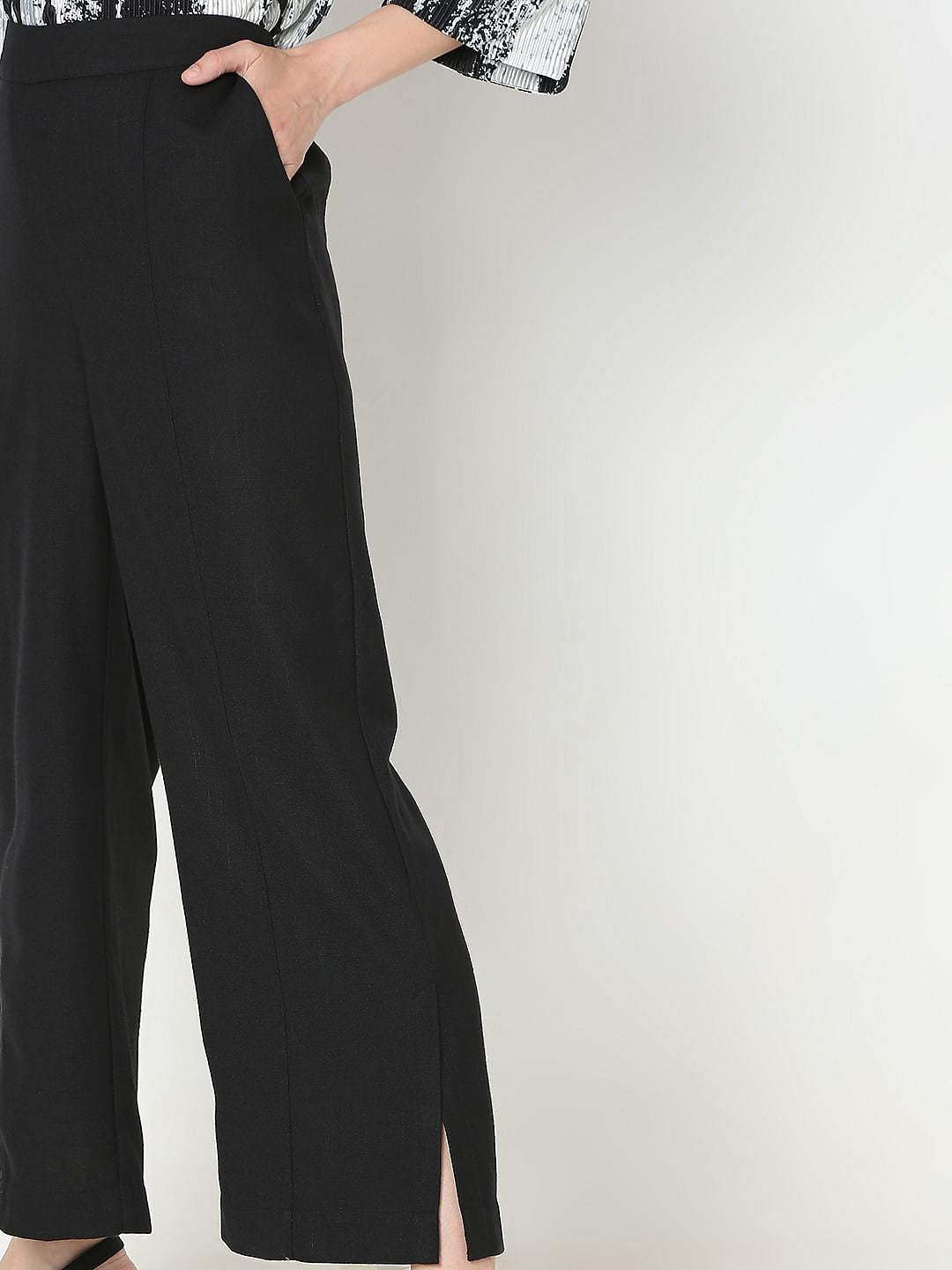 Black High Rise Pants