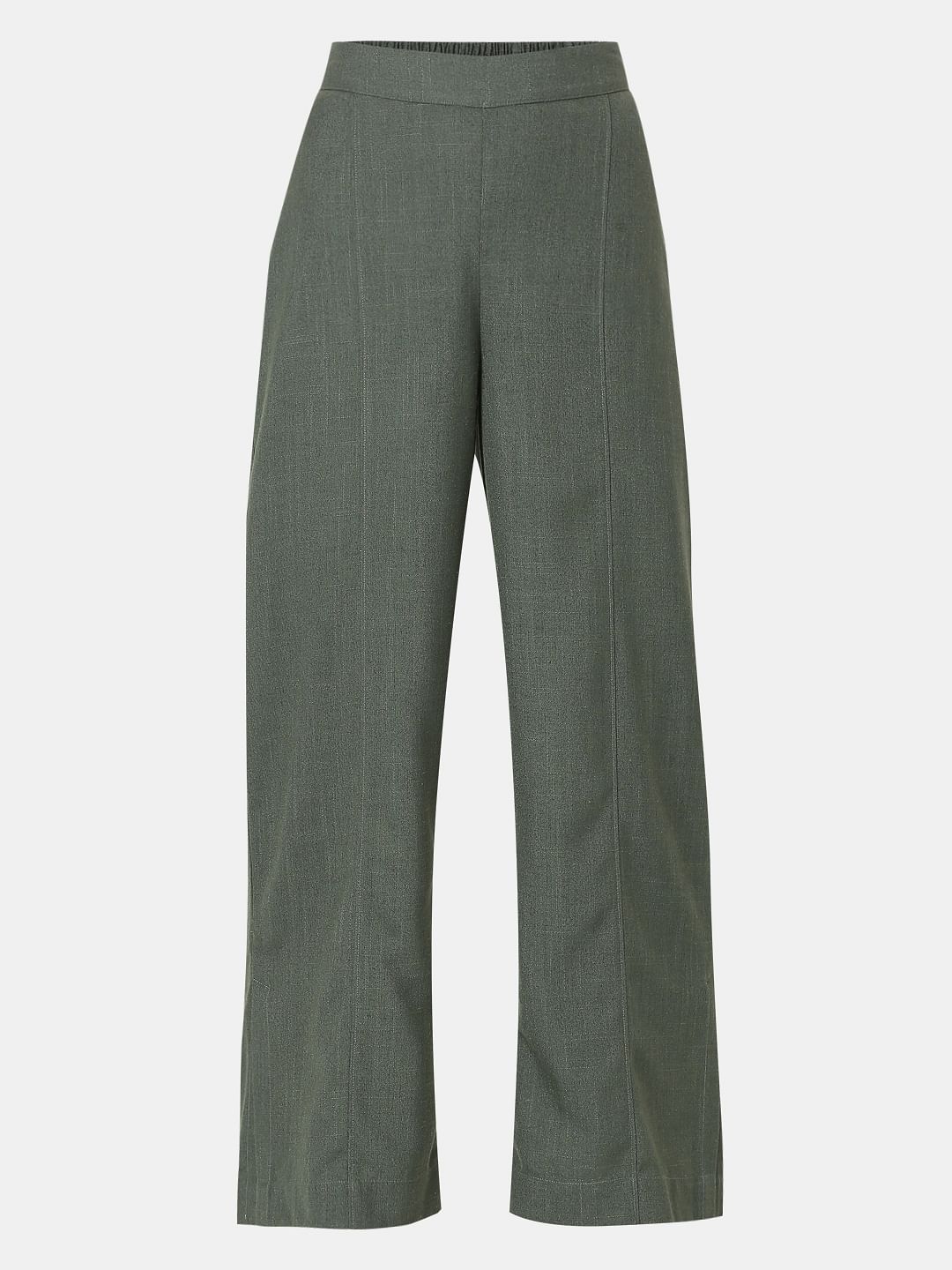 Green High Rise Pants
