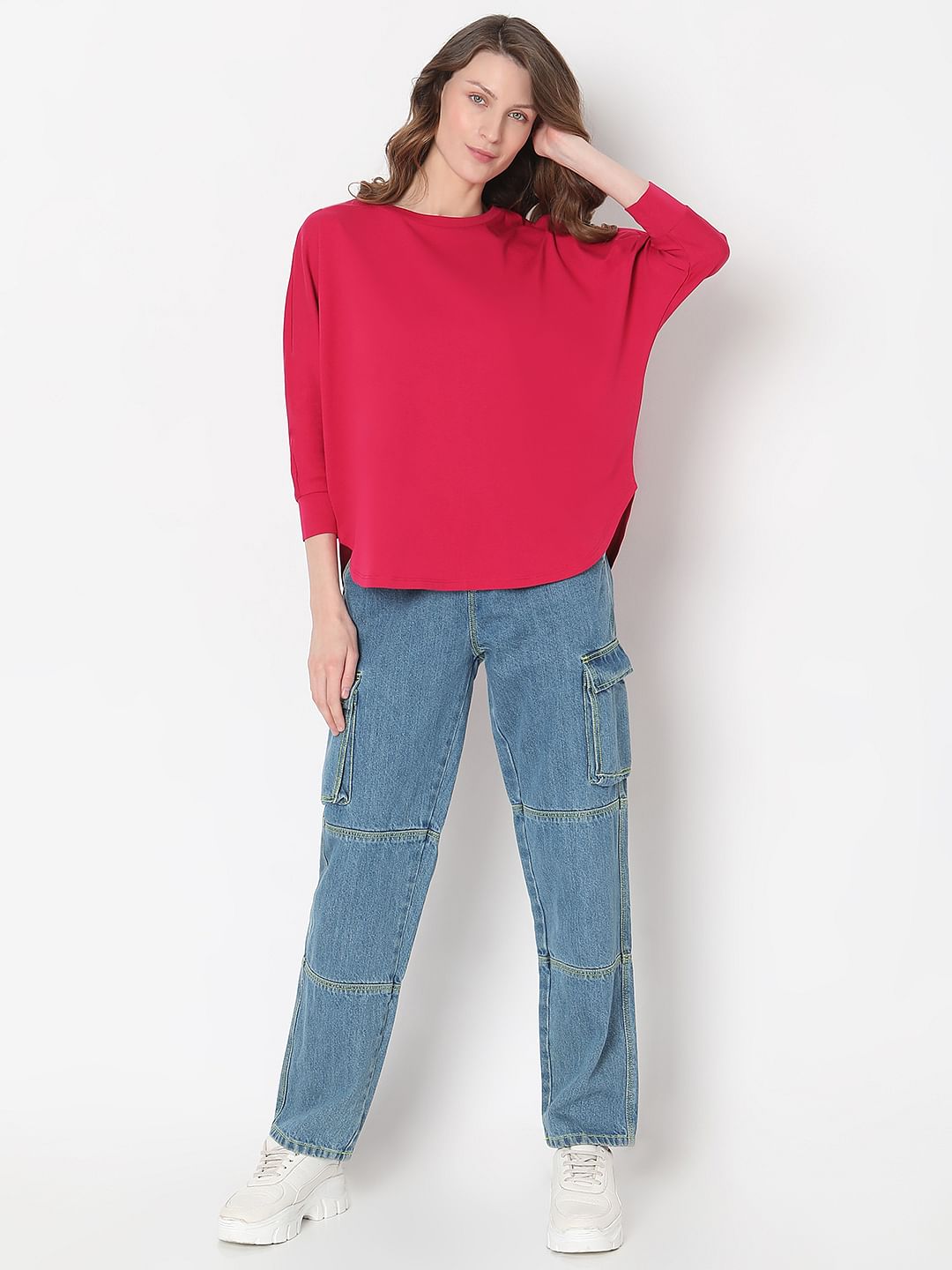 Dark Pink Cotton T-Shirt