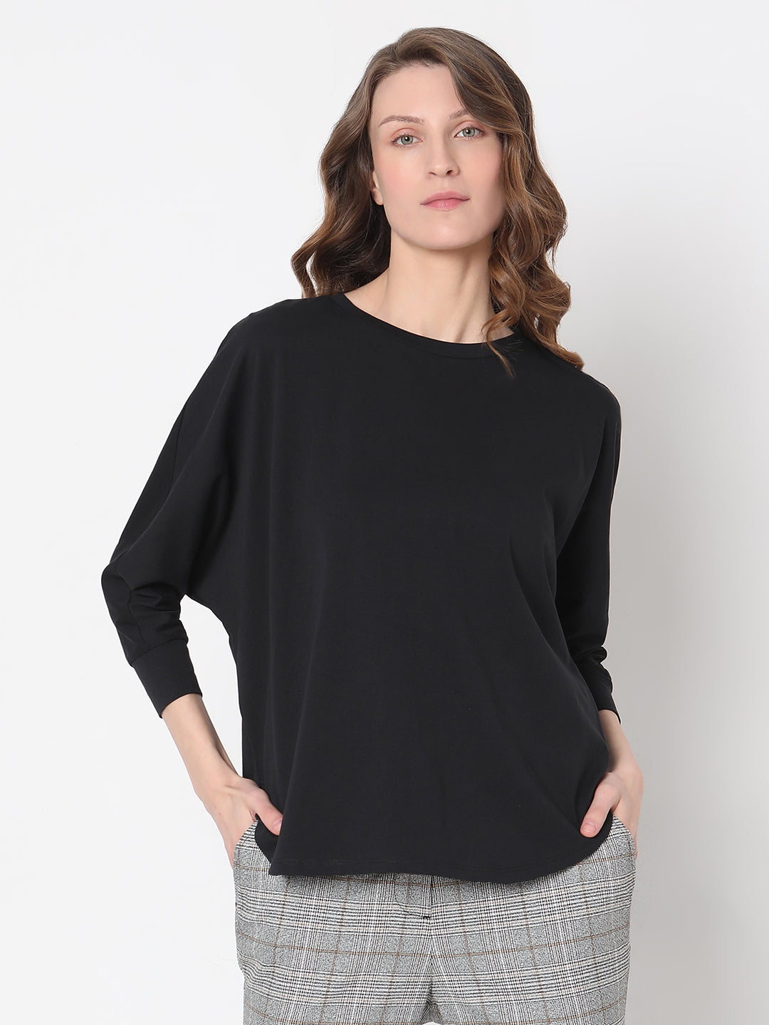 Black Regular Fit Top