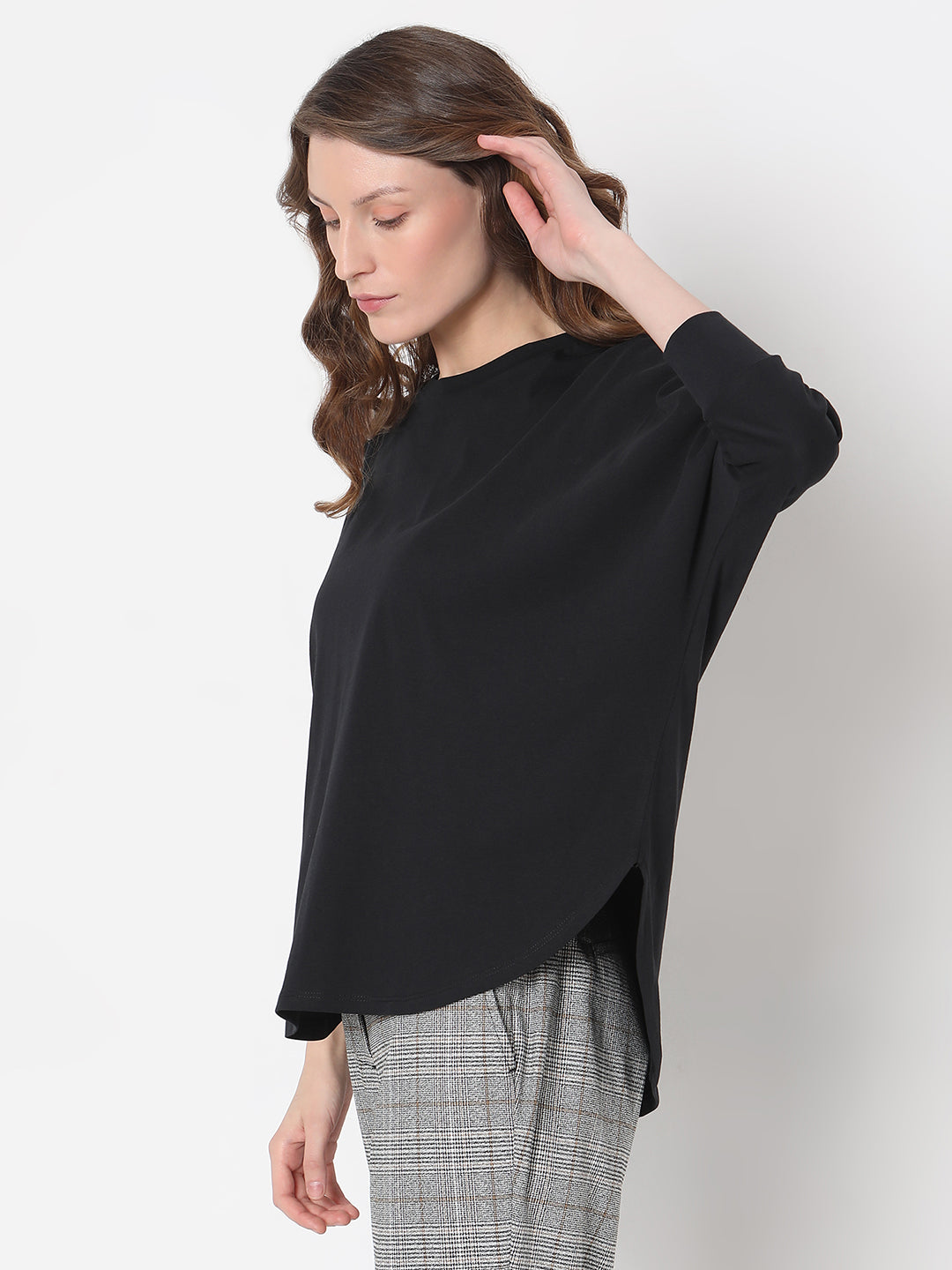 Black Regular Fit Top