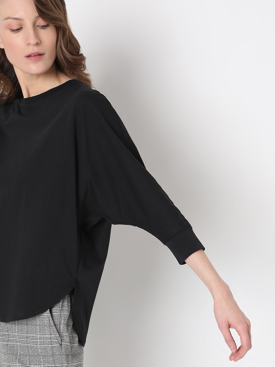 Black Regular Fit Top