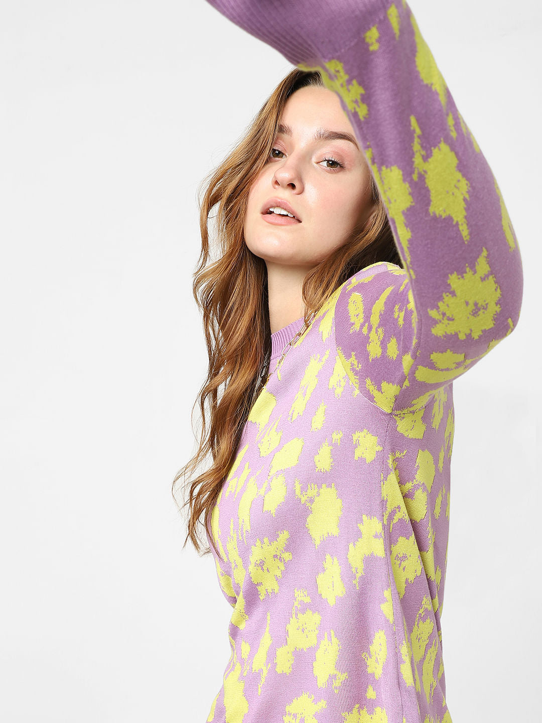 Lilac Animal Print Sweater