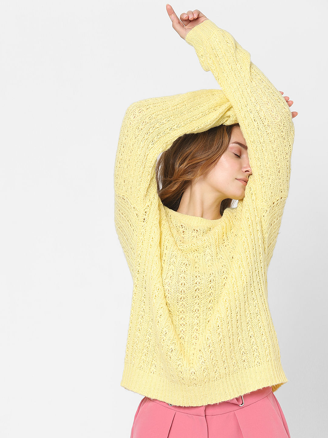 Yellow Lace Sweater