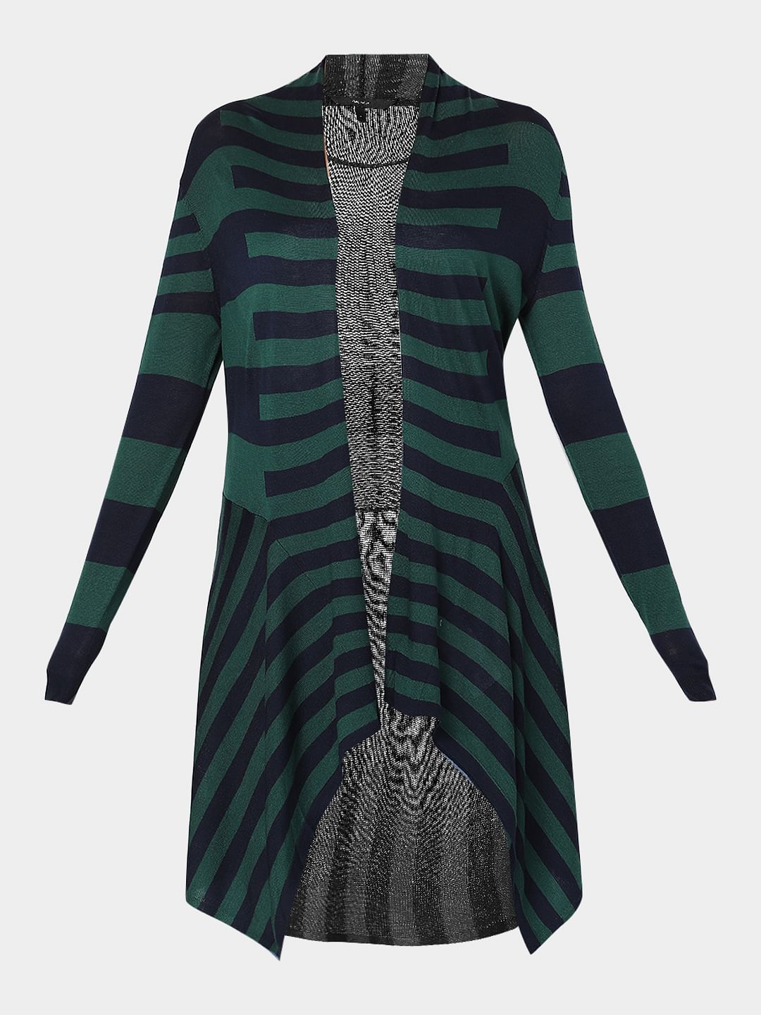 Green Striped Shrug