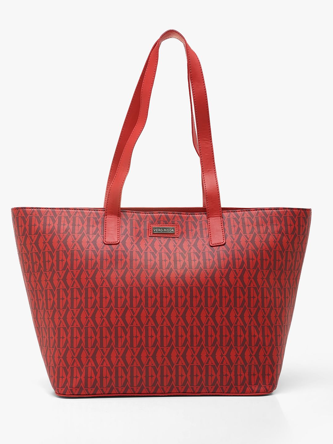 Red Printed Tote Bag