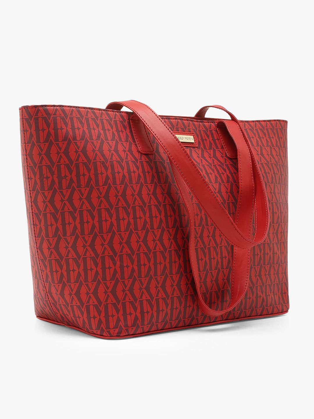 Red Printed Tote Bag