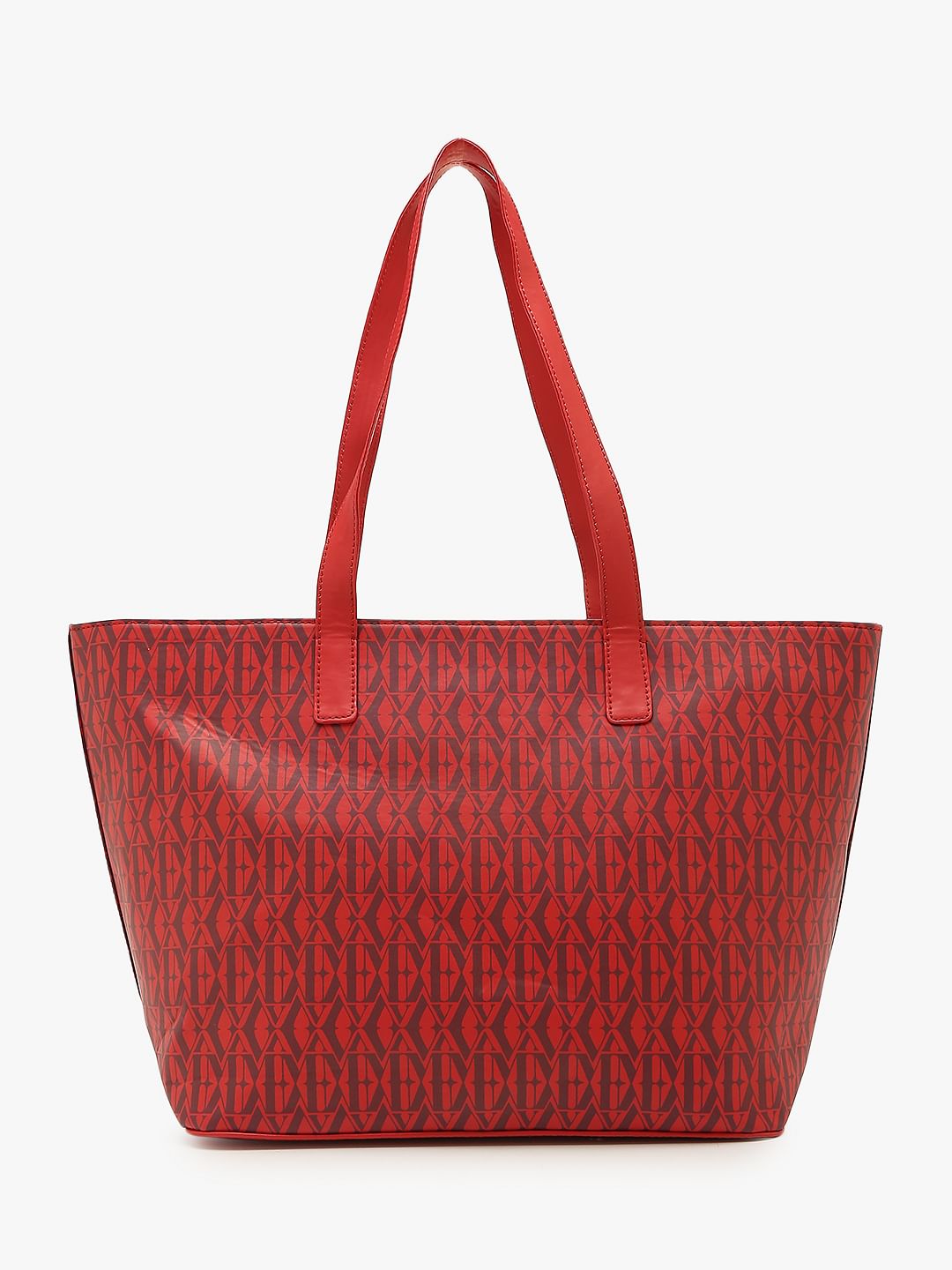 Red Printed Tote Bag