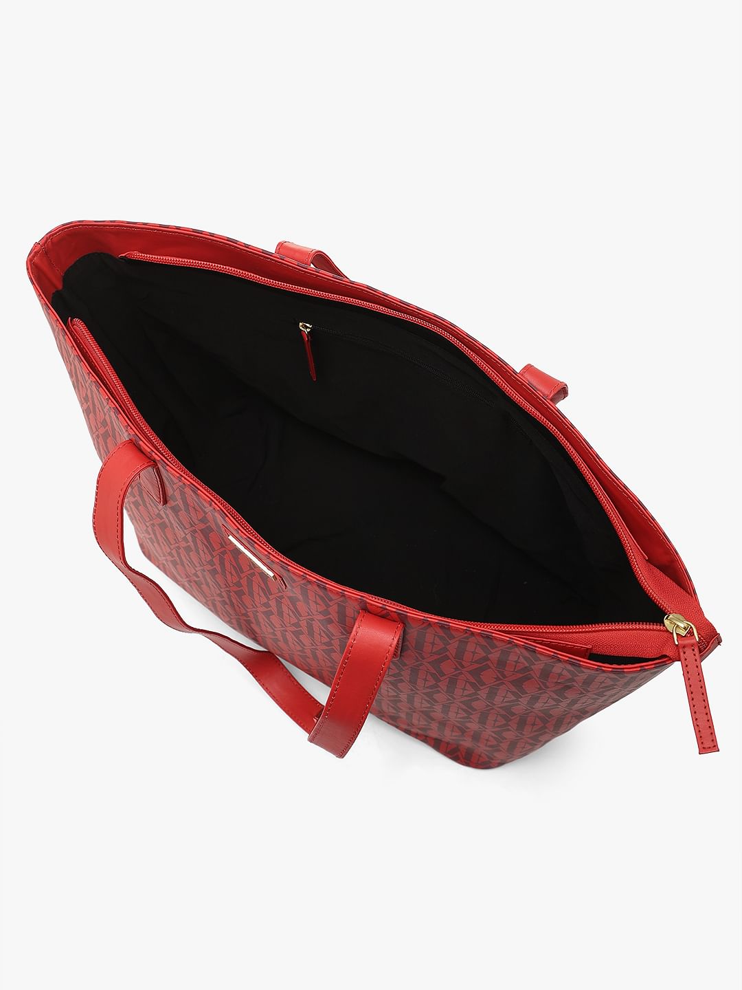 Red Printed Tote Bag