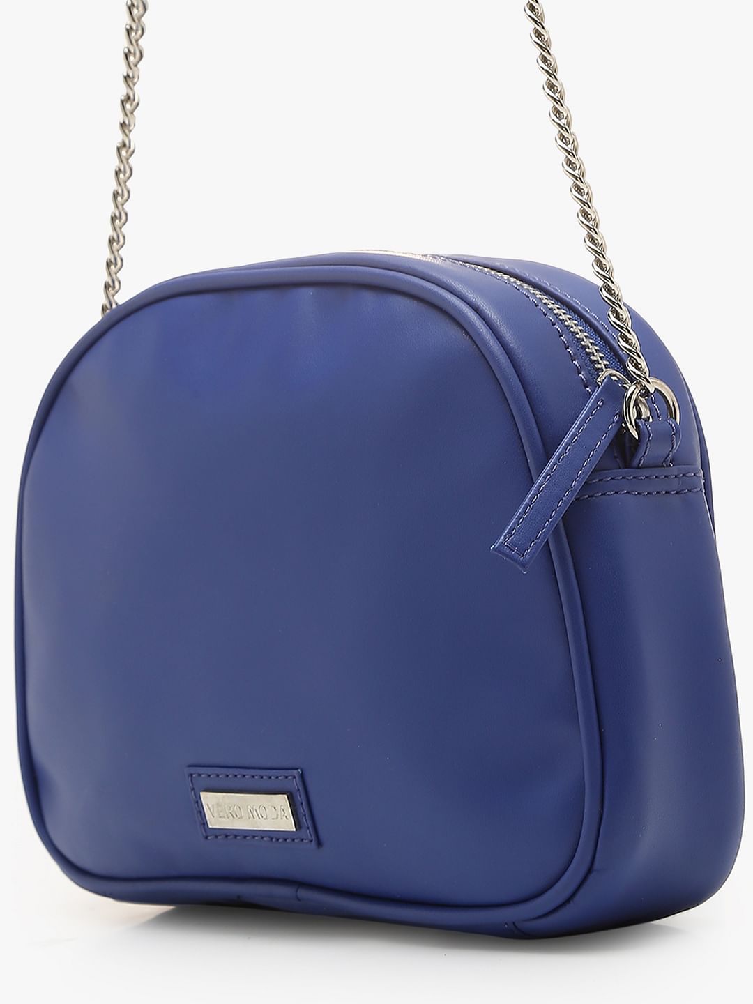 Blue Quilted Crossbody Bag