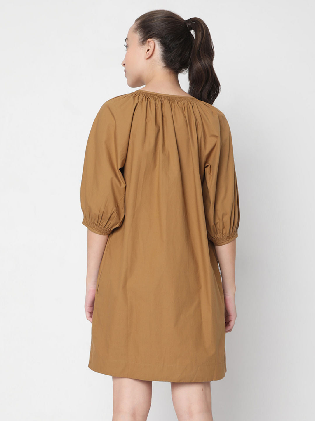 Brown Button Down Dress