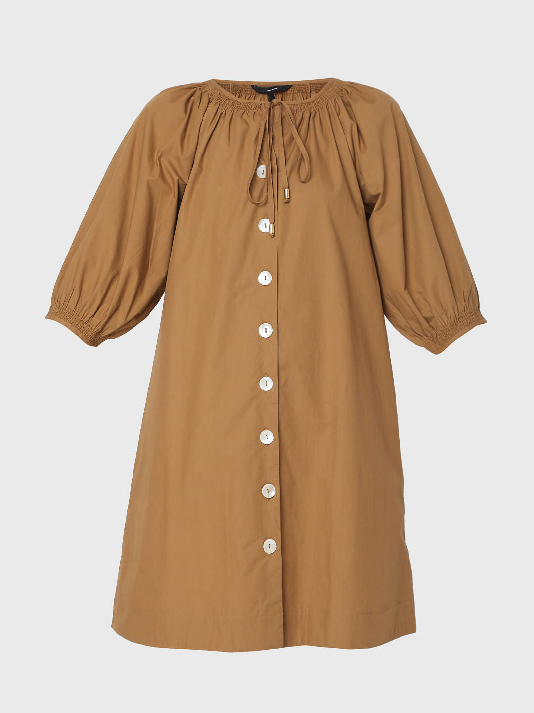 Brown Button Down Dress