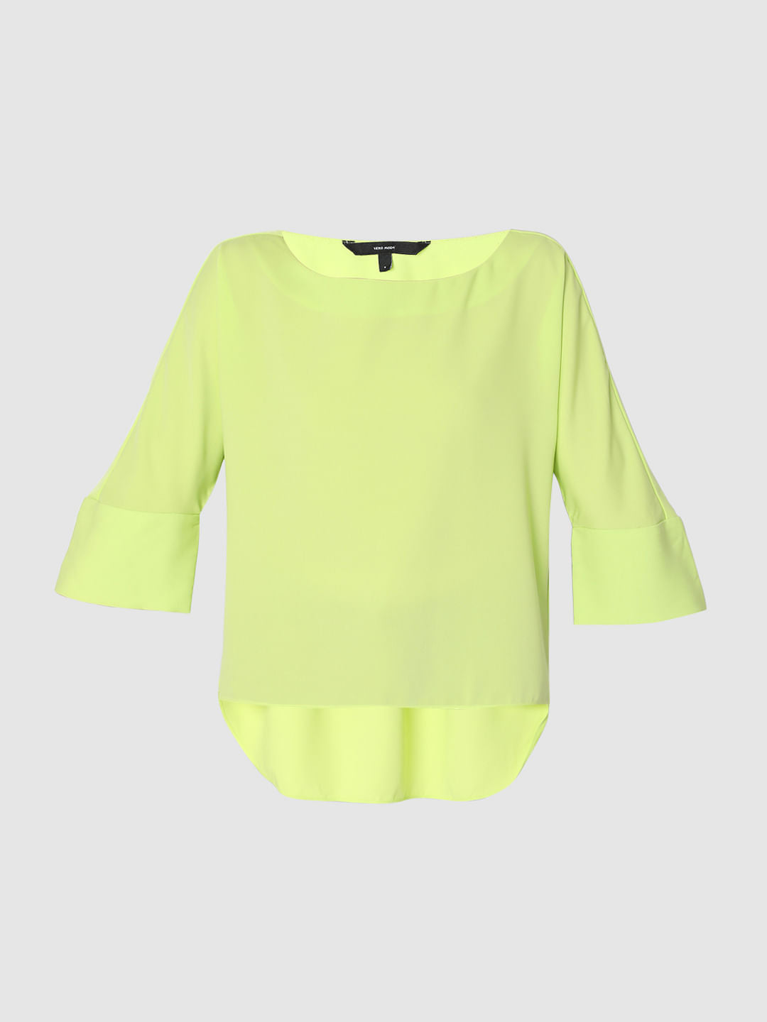 Green Boat Neck Top