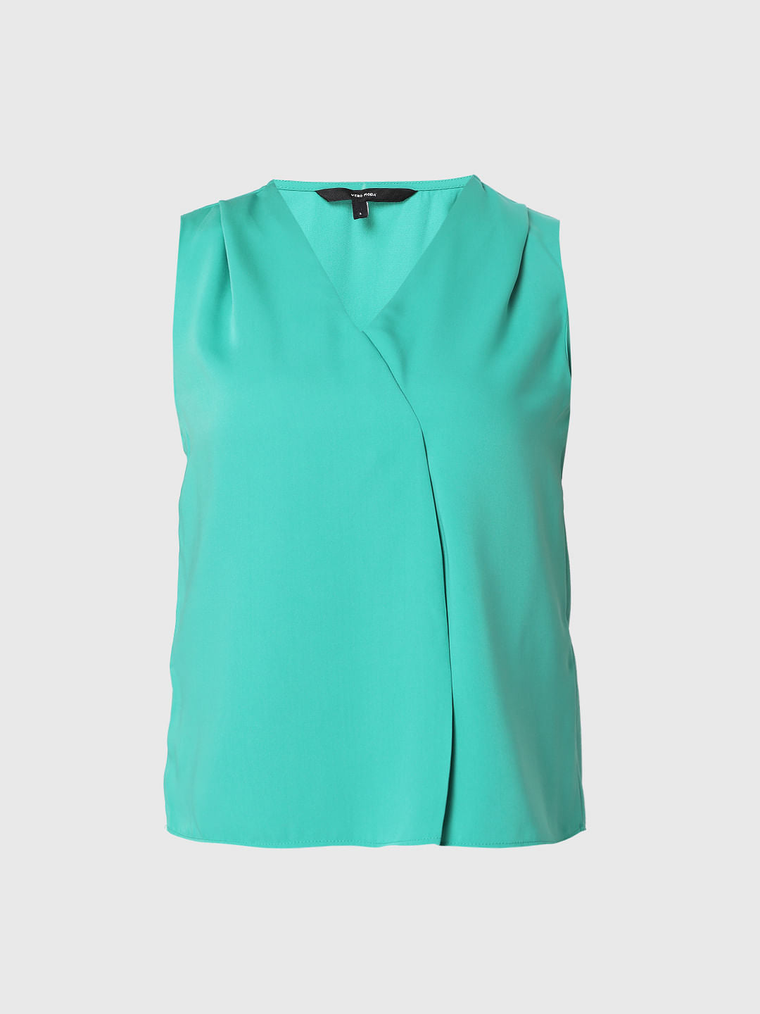 Green V Neck Top