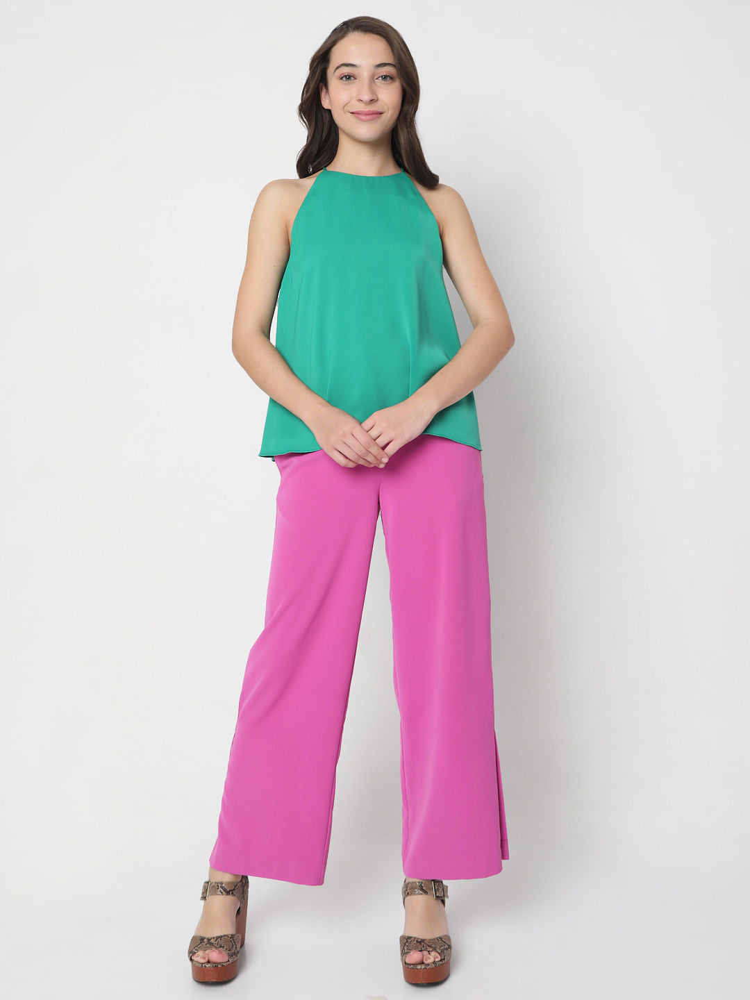 Green Halter Neck Top