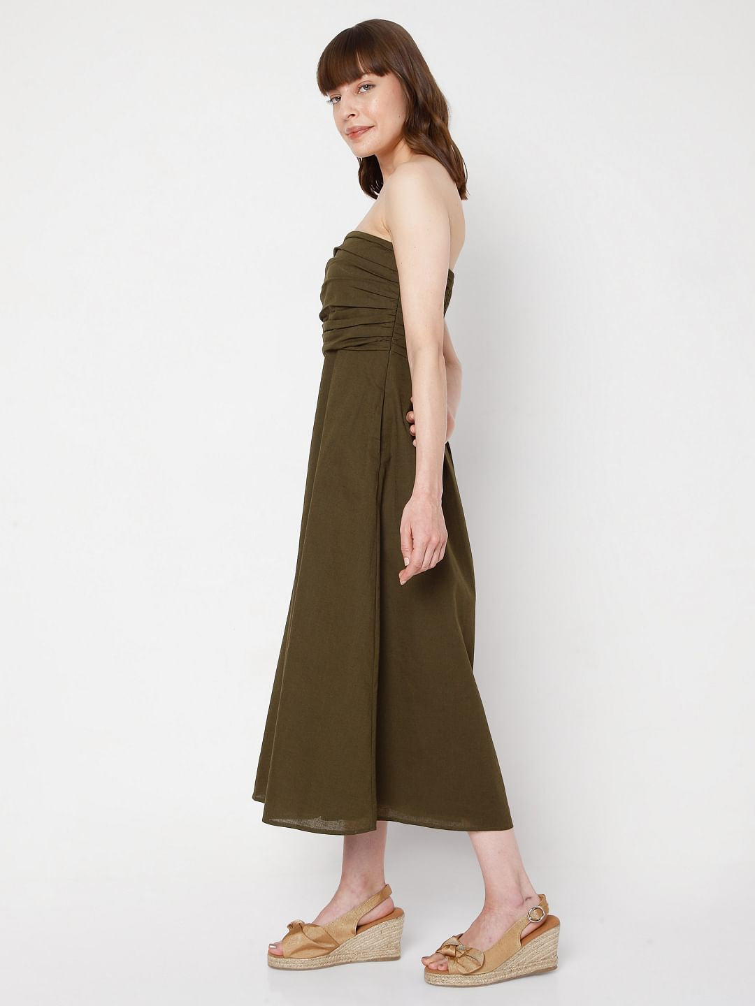 Green Off-Shoulder Dress