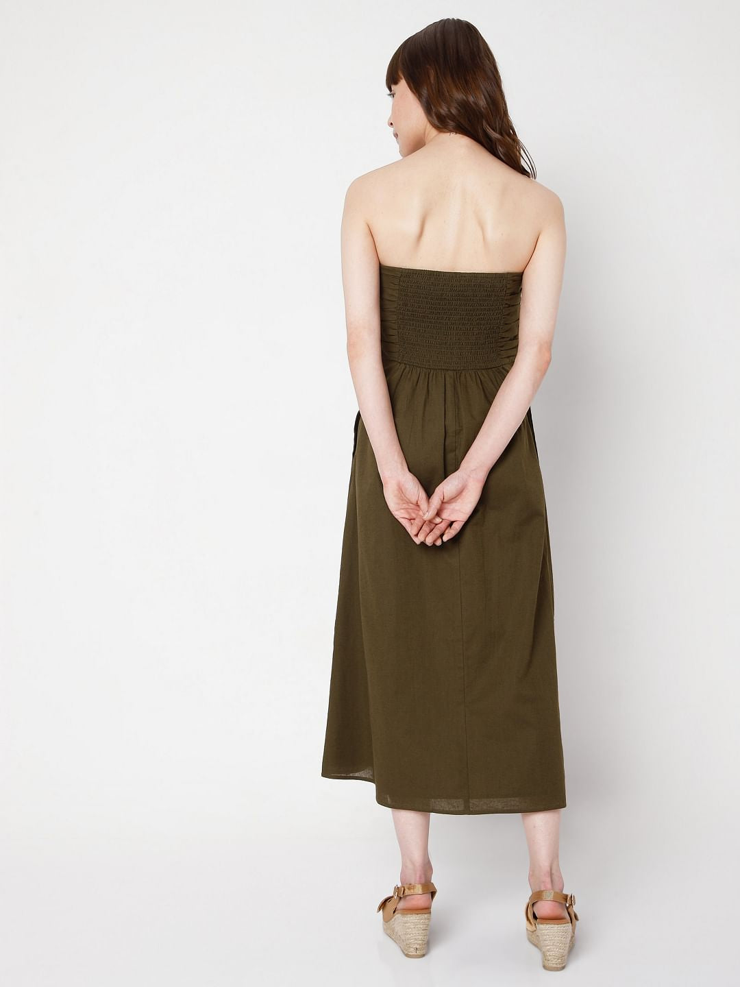 Green Off-Shoulder Dress