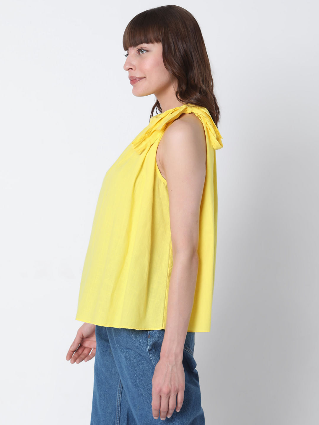 Yellow Halter Neck Top