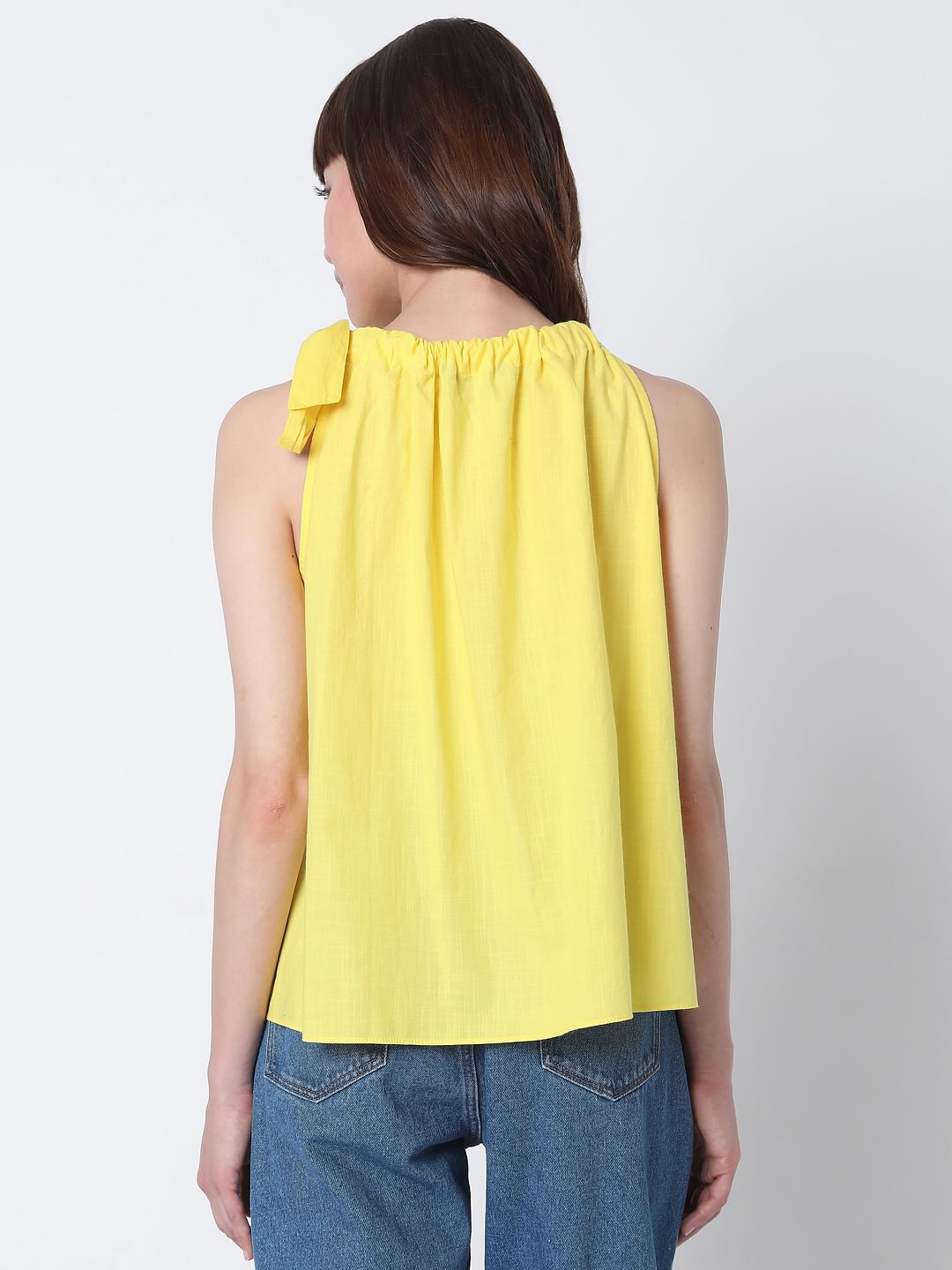 Yellow Halter Neck Top