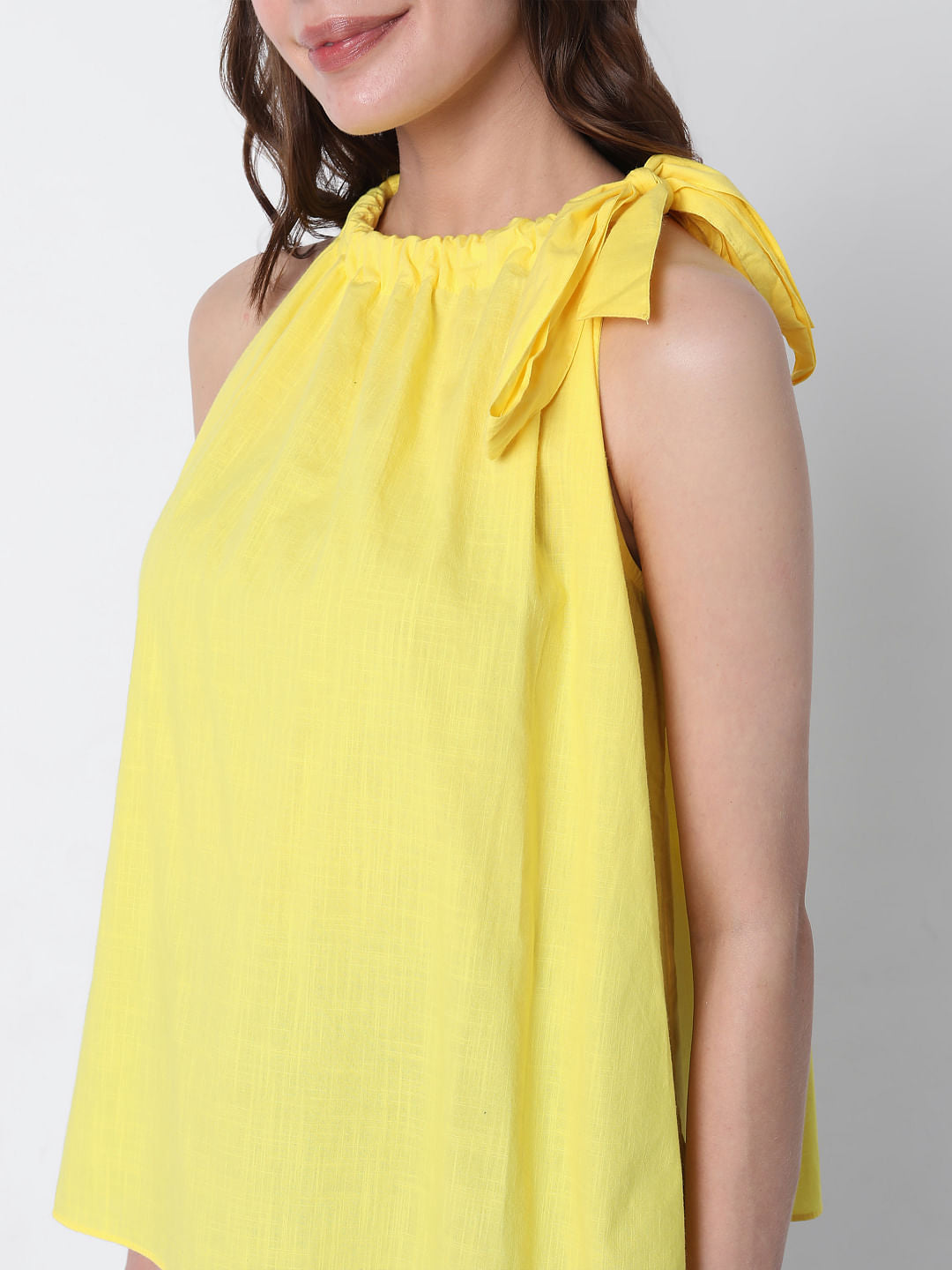 Yellow Halter Neck Top