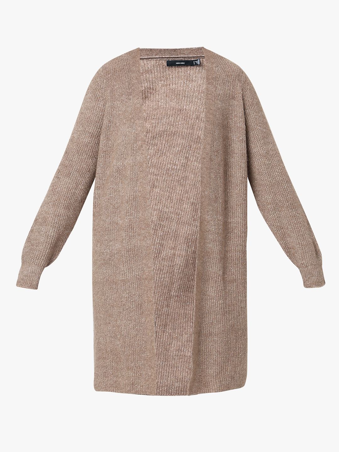 Curve Brown Front Open Cardigan