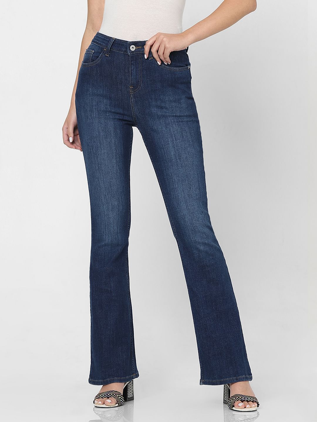 Dark Blue High Rise Petra Bootcut Jeans