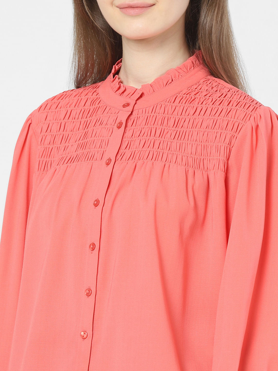 Pink High Neck Top