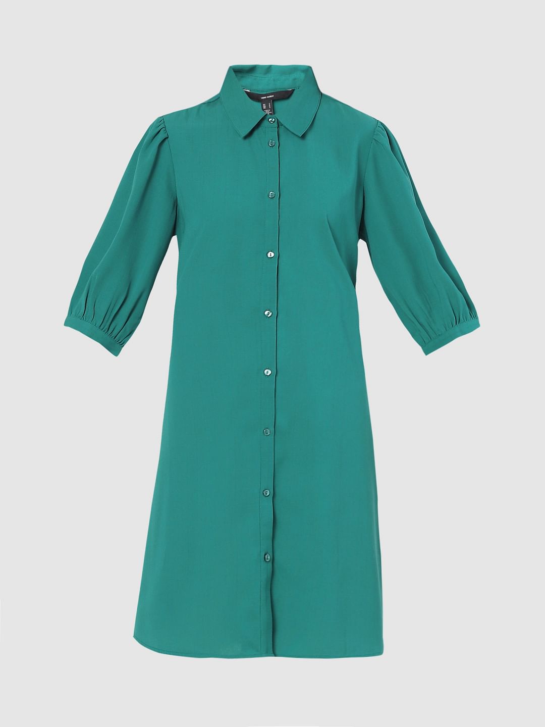 Green Shirt Dress