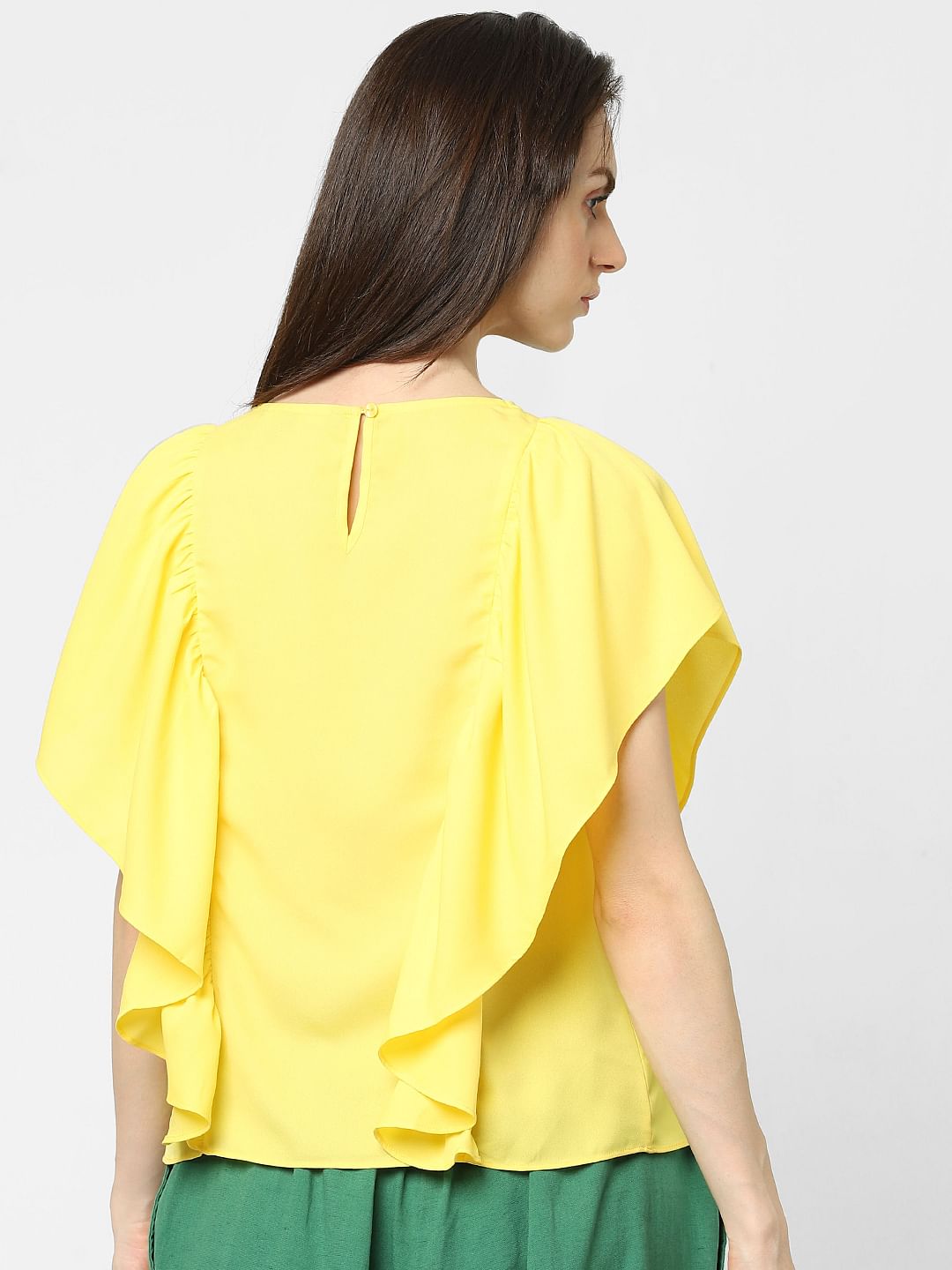 Yellow Ruffle Top
