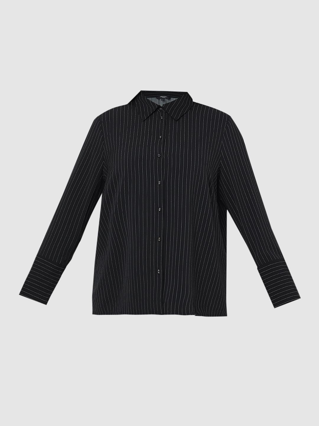 Curve Black Pinstripe Co-Ord Set Shirt