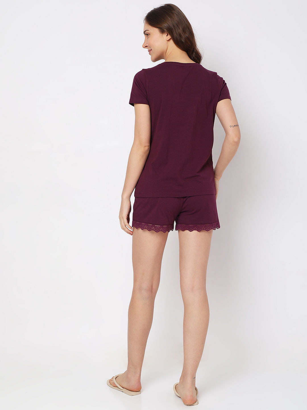 Dark Purple T-Shirt & Shorts Set